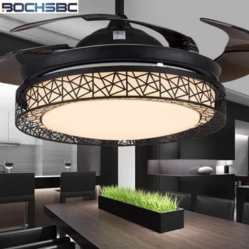 BOCHSBC Neviditeľné Stropný Ventilátor Svetlo Pre Spálne, Obývacia Izba, Jedáleň, Ventilátor, Osvetlenie S Moderným Jednoduchý Minimalistický Vtáčie Hniezdo LED