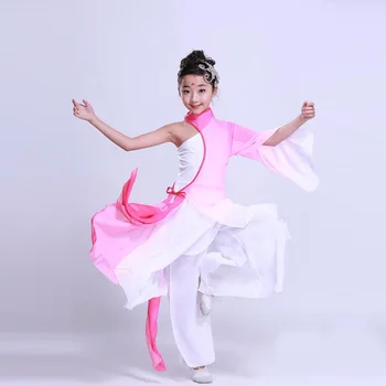 Detské Klasickej Čínskej Národnej Tanečné Kostýmy Čínsky Yangko Tanečné Oblečenie pre Dievča, Chlapec Čínskych Ľudových Krojoch na Javisku 89
