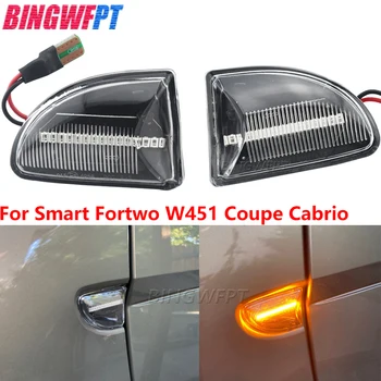 BINGWFPT NOVÉ 2KS Na Mercedes Benz, Smart Fortwo W451 Coupe Cabrio LED Dynamický Zase Signál Bočné Obrysové Svetlo Sekvenčné Blinker