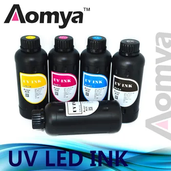 Aomya 500mlx8 Farby, UV LED Tlače Atrament pre UV Flatbed Tlačiareň Používa na Sklo/Kov/PVC/Drevo/Telefón Prípadoch Hromadných Atrament