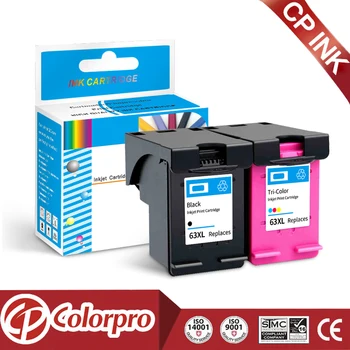 Colorpro Veľkoobchod pre HP 63 63XL Ink Cartridge pre tlačiareň HP officejet 3833 5255 5258 4650 3830 HP DeskJet 2130 1112 3632 Tlačiareň