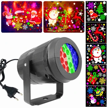 LED Nočné Svetlo Projektora Farebné Vianočné Osvetlenie Xmas Party Svadby Dovolenku Dekorácie Premietacie Lampy Deti Darčeky