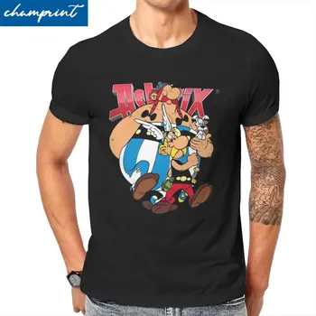 Pánske Asterix A Obelix, T Košele Bavlna Topy Humor Krátky Rukáv, golier Posádky Krku Tees Darček T-Shirts