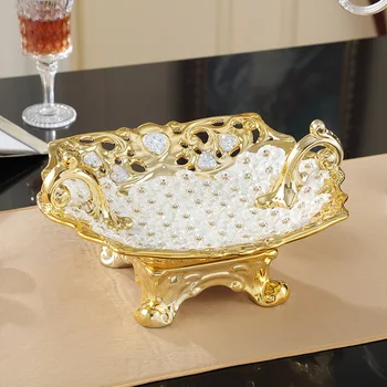Luxusné Zlaté Európskej Keramické Misky Na Ovocie Obývacia Izba Stôl Dekorácie Luxusné Tvorivé Sladkostí, Jedál A Nábytkárske Výrobky