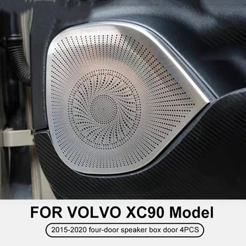 Pre Volvo XC90 2015-2020 Dvere Audio Reproduktorov Rám Reproduktor Kryt z Nerezovej Ocele Zvuk Nálepky Výbava 4Pcs