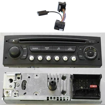Car Audio Bluetooth 5.0 Prijímač Aux Adaptér pre Peugeot, Citroen C2 C5 RD45 RD4 Rádiový Modul Bluetooth, Aux Kábel