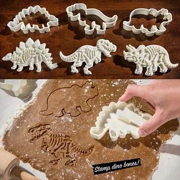 3 ks/sada Dinosaura Biscuit Cookie Cutter Sugarcraft Formy Fondant Cake Zdobenie Nástroje Pečenie