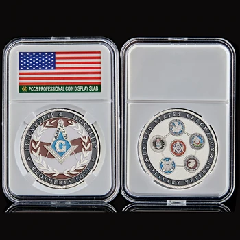 USA Vojenských Veteránov Freemason Bratstvo, Priateľstvo Morálky Zberateľskú Token Hodnotu Mince