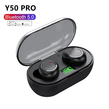 Y50 TWS bezdrôtové slúchadlá Bezdrôtové Bluetooth headset športové slúchadlá 5.0 bluetooth Herné Headset S Mikrofónom Bezdrôtové Slúchadlá