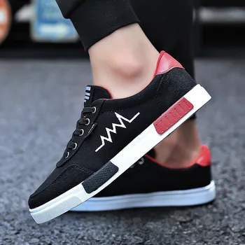 Módne športové skateboard topánky nové módne pánske plátno topánky hrubé dno čipky módne jediné príležitostné letné topánky