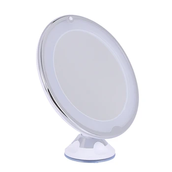 10X Zväčšovacie Osvetlené Toaletné make-up Zrkadlo S Prírodnými Bielymi Led, 360-Stupňový Otočný Rotácie A Sacie Zamykanie