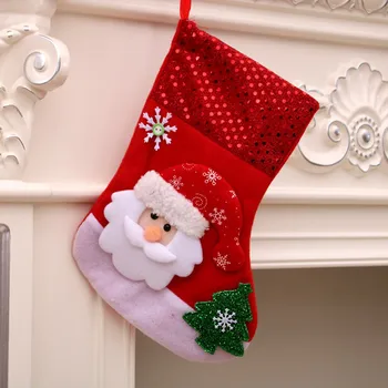 Vianočné Pančuchy Ponožky S Santa Claus Tlač Vianočné Cukrovinky, Darček Taška Krb Vianočný Strom Dekorácie 2022 Nový Rok Navidad