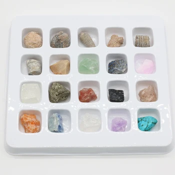 Prírodné Kamene Rudy Vzor Minerálne sklo Nepravidelný Kameň Perličiek, Takže DIYJewelry Ornament, Záhradné Dekorácie, Darčekové 20Pcs/Box