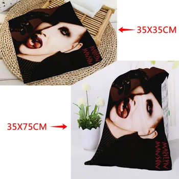 Nový Príchod Marilyn Manson Uteráky Štvorec obdĺžnik Uteráky Tlač Veľkosť 35x35cm 35x75cm Bavlna Tvár Uterákom Textílie Vlastné logo