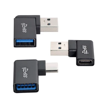 Chenyang 3ks/veľa Uhle 90 Stupňov, USB 3.1 Typ C Muž Žena na USB3.0 Typu Female OTG Údaje 10Gbps Adaptér