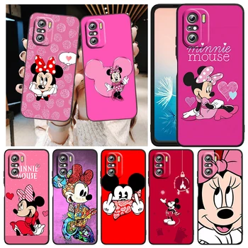 Mickey Minnie Roztomilý Disney Telefón puzdro Pre Xiao Redmi K50 K40 Herné 10 10C 9AT 9A 9C 9T 8 7A 6A 5 4X Čierny Matný Mäkký Kryt
