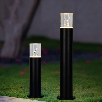 10W Vonkajšie Nepremokavé Akryl LED Trávnik Lampa Hliníkové Záhrada Cesta Pilier Svetla Dvore Vily na Šírku Stĺpca Obrube Svetlo