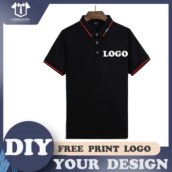 POLO tričko top 8-vlastné farby loga jednoduché atmosféru krátke puzdre tričko výšivky klope tlač DIY značky text