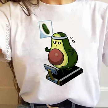 Poistné Žien Avokádo Funny T-Shirt Dievča Harajuku Grafické Roztomilý Tričko Grunge Žena Kawaii Avokádo Vtipné Kreslené Tričká