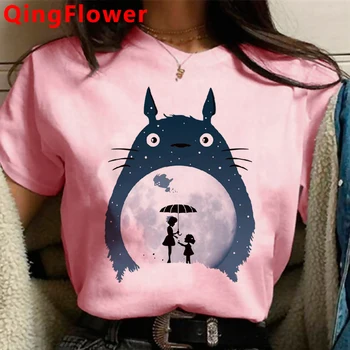 Totoro Štúdio Ghibli top tees t shirt žena ulzzang grafické tees ženy harajuku kawaii letné top oblečenie estetické vintage
