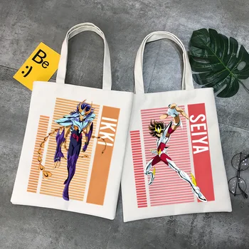 Saint Seiya Anime, Manga Phoenix Shopper Tašky, Nákupné Tašky Tote Bag Taška Cez Rameno Plátno Tašky Veľkú Kapacitu College Kabelka