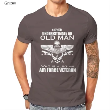 Veľkoobchod Starý Muž Air Force Veterán Unisex Super Mäkké T-Shirt Essentials Biela Groot Vintage Mužov Oblečenie 104880