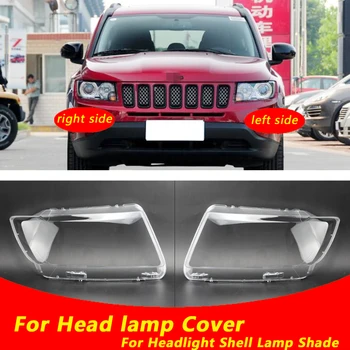 Použitie Pre Jeep Compass 2011-2015 Transparentný Kryt Svetlometu Tienidlo Lampy Predného Svetlometu Shell Tienidlo Objektívu shell