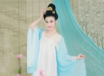 Qing Xiu dámske Kostýmy Tang Palace Slúžka Zamestnanca Kostým Princezná Hanfu Vysoký Pás Ruqun Klasického Tanca Kostým