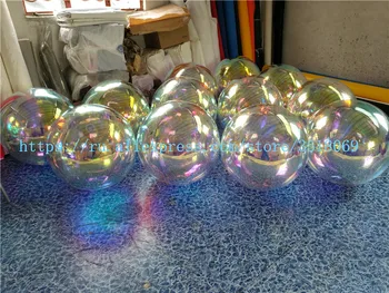 Predaj 1.2 MPVC uzavretého vzduchu magic color zrkadlo loptu, displej loptu, určené pre zavesenie výzdoba v nákupnom centre