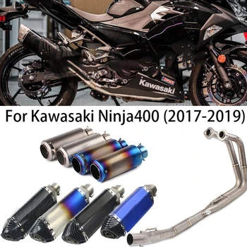 Motocykel Vyčerpať Celý Systém Predné Hlavičky Odkaz Trubice Pre Kawasaki Ninja 400 250 2017 2018 2019 s DB Vrah Motocross Šál