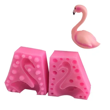 Malé Flamingo Swan tvar smotanové zmrzliny, silikónové formy príručka čokoládové cukrovinky cake decoration plesní