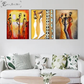 Žena Afriky Vytlačené Plátno Maľovanie Obrazov Na Stenu Domova Plagáty A Vytlačí Umenia Pre Obývacia Izba Dekorácie Č Rám